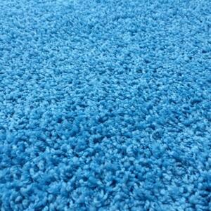 Vopi koberce Kusový modrý koberec Color Shaggy čtverec - 100x100 cm