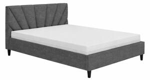 ECOMATRACE Čalouněna postel 180x200 SOLE 96 v tmavě šedé barvě s roštem