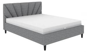 ECOMATRACE Čalouněna postel 160x200 SOLE 90 v šedé barvě s roštem