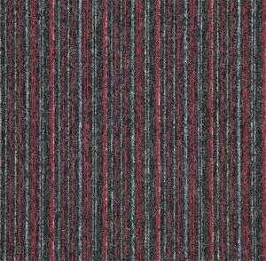 Kobercový čtverec Sonar Lines 4520 červenočerný - 50x50 cm