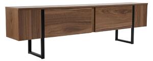 TV stolek v dekoru ořechu v tmavě přírodní barvě 180x50x29,5 cm Serenity – Kalune Design