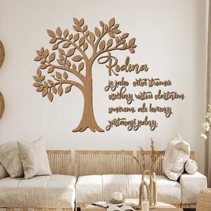 Dřevo života | Dřevěný strom Rodina jsou kořeny | Rozměry (cm): 79x60 | Barva: Horský dub