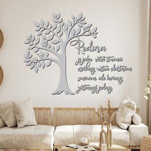 Dřevo života | Dřevěný strom Rodina jsou kořeny | Rozměry (cm): 53x40 | Barva: Světlý dub