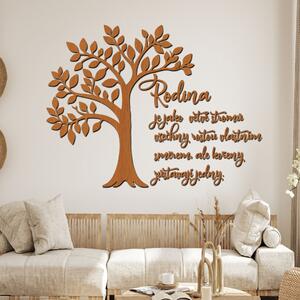 Dřevo života | Dřevěný strom Rodina jsou kořeny | Rozměry (cm): 53x40 | Barva: Třešeň