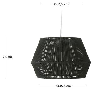Bavlněné stropní stínidlo Soraia Ø 36,5 cm černé