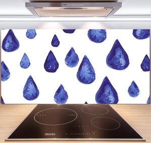 Panel do kuchyně Modré kapky pl-pksh-140x70-f-126312321