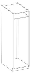 Skříň na vestavnou lednici BALIJA - šířka 60 cm, lanýžově šedá / dub artisan