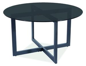 Kulatý konferenční stolek MAKSIM 1 - černý / transparentní
