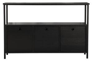 Černý matný konzolový stolek 29,5x120 cm Solace – Kalune Design