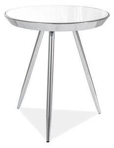 Kulatý odkládací stolek OTMAR - zrcadlo / chrom