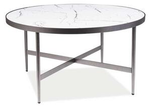 Konferenční stolek SPIKE - bílý mramor / šedý