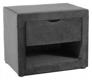 Čalouněný noční stolek PASCAL - šedý