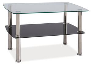 Konferenční stolek TIMOTEJ - transparentní / chrom