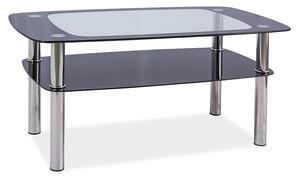 Konferenční stolek RACHID - transparentní / chrom