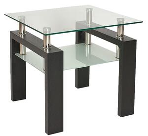Malý konferenční stolek LACO - transparentní / wenge