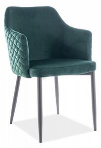 Čalouněná židle EMINA - černá / zelená