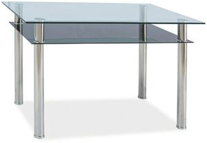 Jídelní stůl MYSLIBOR - 90x60, transparentní / chrom