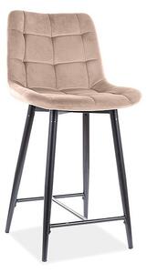 Malá barová židle LYA - béžová / černá
