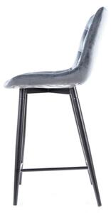 Malá barová židle LYA - šedá / černá