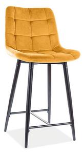 Malá barová židle LYA - žlutá / černá