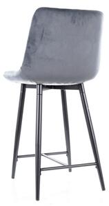 Malá barová židle LYA - šedá / černá