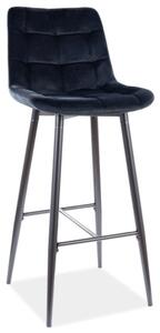 Čalouněná barová židle LYA - černá