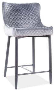 Malá barová židle MELANIA - šedá / černá