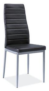 Čalouněná jídelní židle HAILEY 2 - hliníková / černá