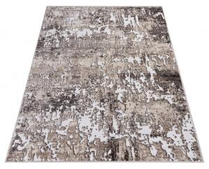 Makro Abra Moderní kusový koberec NIL 8019 1 944 Abstraktní béžový šedý bílý Rozměr: 80x150 cm