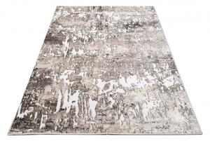 Makro Abra Moderní kusový koberec NIL 8019 1 944 Abstraktní béžový šedý bílý Rozměr: 80x150 cm
