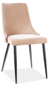 Čalouněná židle LOTKA 2 - černá / béžová