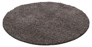 Ayyildiz, Chlupatý kusový koberec Dream Shaggy 4000 taupe | Hnědá Typ: kulatý 80x80 cm