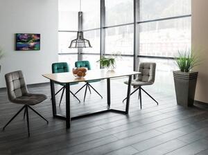 Čalouněná jídelní židle SANDA - černá / zelená