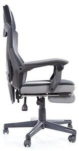 Kancelářská židle s výsuvnou podnožkou TEDA - černá / šedá
