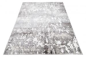 Makro Abra Moderní kusový koberec NIL 8019 1 644 Abstraktní šedý béžový bílý Rozměr: 80x150 cm