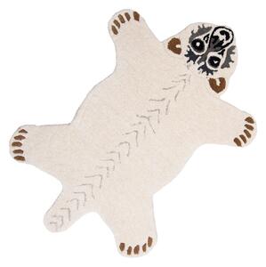Vlněný kusový koberec medvěd Polar Bear- 60*90*2 cm - Clayre & Eef