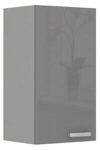 Kuchyně do paneláku 180/180 cm RUOLAN 2 - šedá / lesklá červená