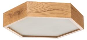 Stropní lampa Lamkur, Hagen, stmívatelné, Dřevo, Obývací pokoj, Dřevo