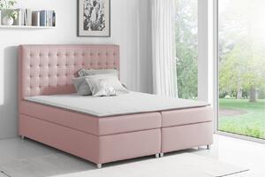 Hotelová manželská postel 180x200 SARITA - růžová + topper ZDARMA