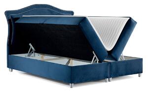 Kontinentální manželská postel 140x200 VARIEL 1 - světlá modrá + topper ZDARMA