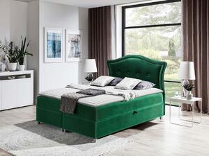 Kontinentální manželská postel 140x200 VARIEL 1 - zelená + topper ZDARMA