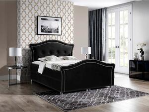 Kontinentální manželská postel 200x200 VARIEL 2 - černá + topper ZDARMA