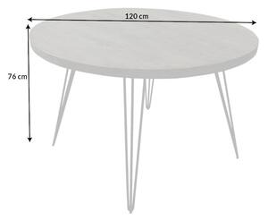 Designový jídelní stůl Shayla 120 cm šedé mango