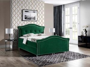 Kontinentální manželská postel 180x200 VARIEL 2 - zelená + topper ZDARMA