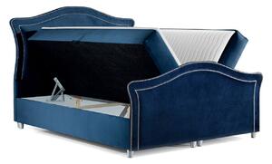 Kontinentální manželská postel 200x200 VARIEL 2 - světlá modrá + topper ZDARMA