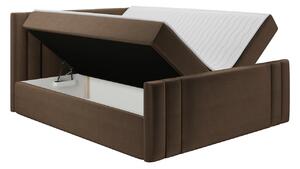Americká manželská postel 180x200 VITORIA - světlá šedá + topper ZDARMA