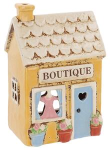 Keramický svícen Domek - Obchod 15 cm
