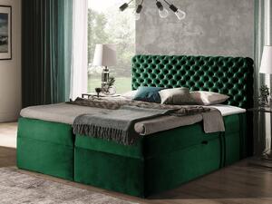 Kontinentální manželská postel 180x200 VALANCIA - zelená + topper ZDARMA