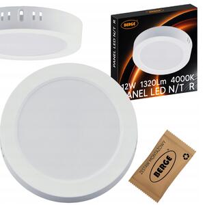 LED stropní svítidlo pro přisazenou montáž 12W 1320lm 4000K neutrální bílá kruh ECOLIGHT