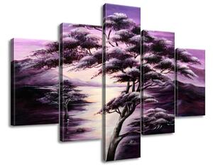Ručně malovaný obraz Strom snů - 5 dílný Rozměry: 100 x 70 cm